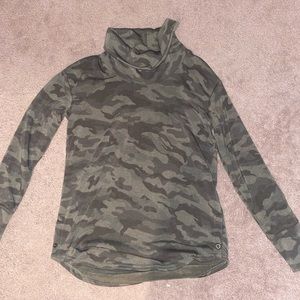 camouflage turtleneck sweater